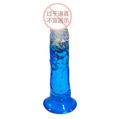 【Toy for women】Gradient Color Simulation Penis Female Stick Sucker Crystal Transparent Dildo for Women Adult Sex Product