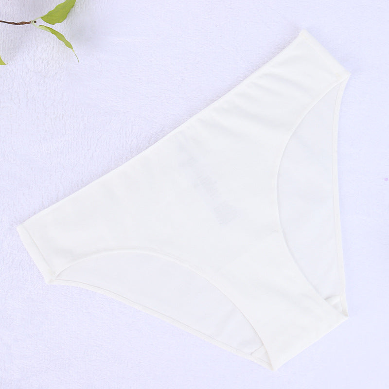 【Underwear】2024New Solid Color All Cotton Briefs206Breathable Women's Low Waist Sexy High Cut High Elastic Underwear