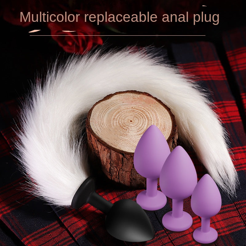 【Toy for women】 Adult Sex Toys Fox Tail Silicone Butt Plug Going outsmToy Anal Masturbation Device