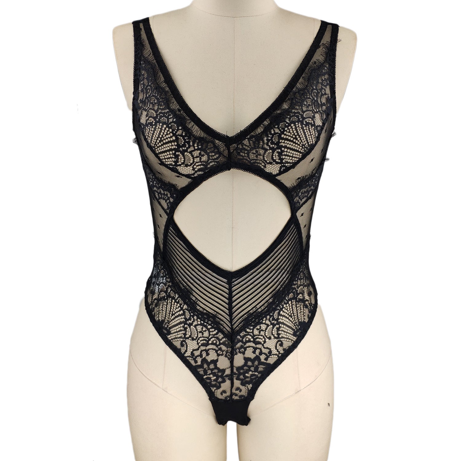 【Sexy clothing】Sexy Lingerie Lace One-Piece Sexy Suit Sexy Tight Seduction Pajamas Hollow DeepVSee-Through plus Size