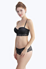 【 Underwear】1710 Foreign Trade Underwear European and American Lace Half Cup Bra Set