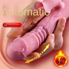 【لعبة للنساء】 جهاز تدليك واهتزاز تلسكوبي للنساء من السيليكون، جهاز استمناء، منتج جنسي للبالغين 