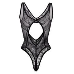 【Sexy clothing】Sexy Lingerie Lace One-Piece Sexy Suit Sexy Tight Seduction Pajamas Hollow DeepVSee-Through plus Size