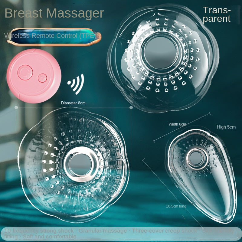 【Toy for women】 Adult Sexy Sex Product Wireless Breast Massager Female Nipple Masturbation Device Yin Suction Electric Vibrator Mei Mei