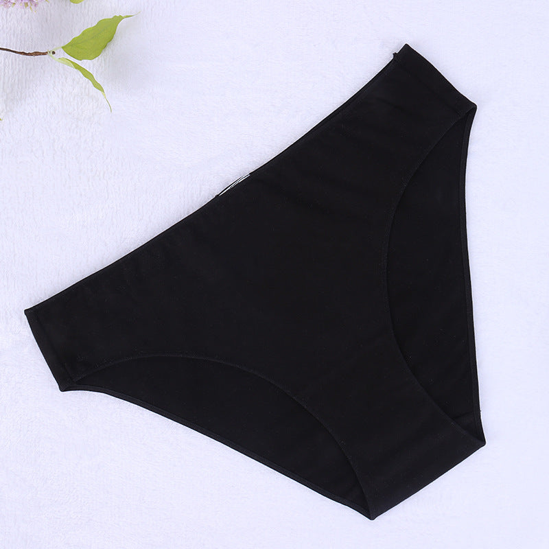 【Underwear】2024New Solid Color All Cotton Briefs206Breathable Women's Low Waist Sexy High Cut High Elastic Underwear