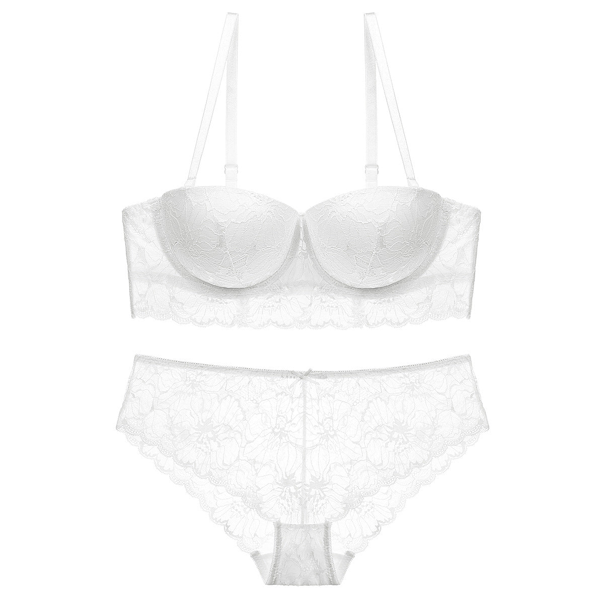 【 Underwear】1710 Foreign Trade Underwear European and American Lace Half Cup Bra Set